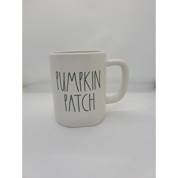 PUMPKIN PATCH Rae Dunn Fall Mug White Ceramic Halloween Thanksgiving Coffee Tea - Picture 1 of 3